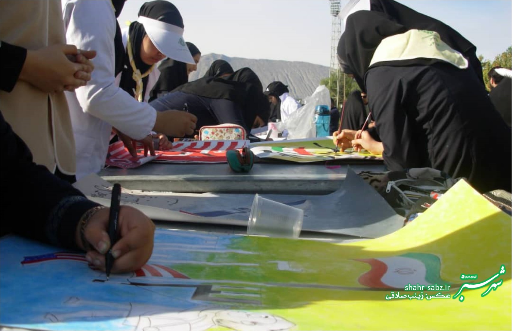 تجمع ضداستکباری دانش آموزان کازرون در 13 آبان1397/ عکس: زینب صادقی