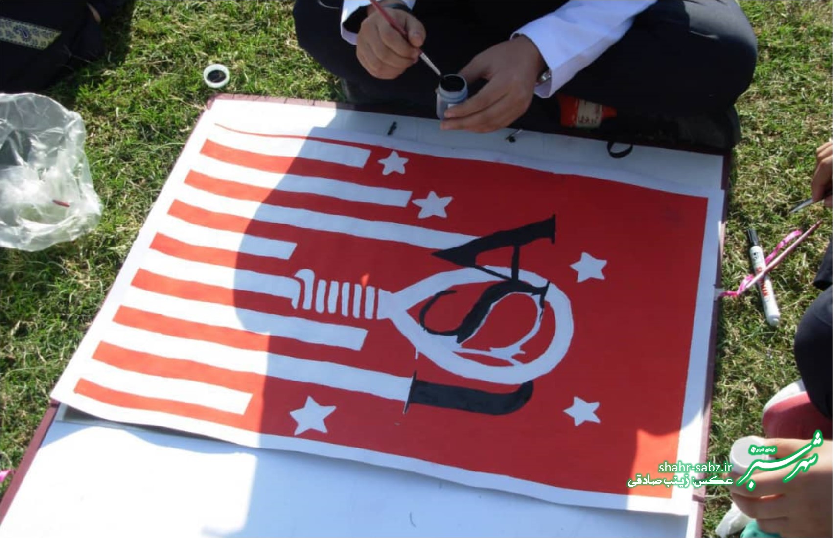 تجمع ضداستکباری دانش آموزان کازرون در 13 آبان1397/ عکس: زینب صادقی