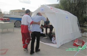 رزمایش پدافند غیرعامل در هنرستان امام خامنه ای کازرون/ عکس: ایمان مرتجز