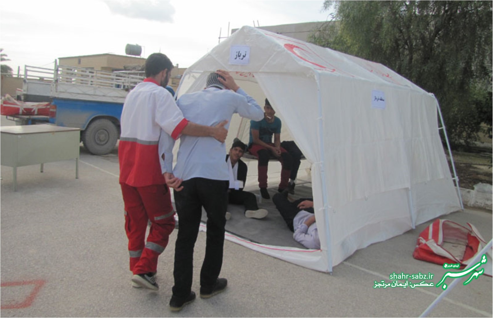 رزمایش پدافند غیرعامل در هنرستان امام خامنه ای کازرون/ عکس: ایمان مرتجز