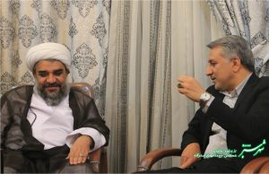 دیدار صابر سهرابی با حجت الاسلام محمد خرسند/ سفر مدیرکل فرهنگ و ارشاد اسلامی فارس به کازرون/ عکس: محمدمهدی اسدازده